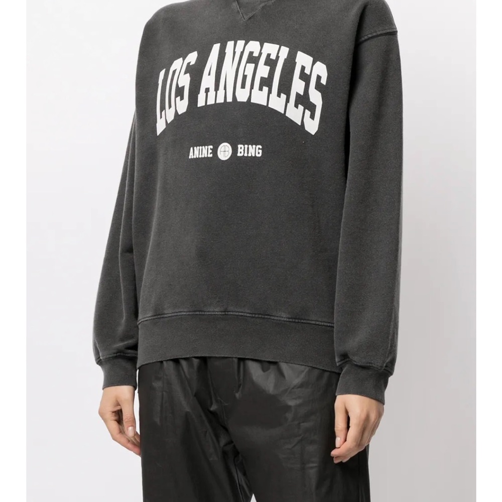 Anine Bing Black Crew Neck Sweater Los Angeles Style